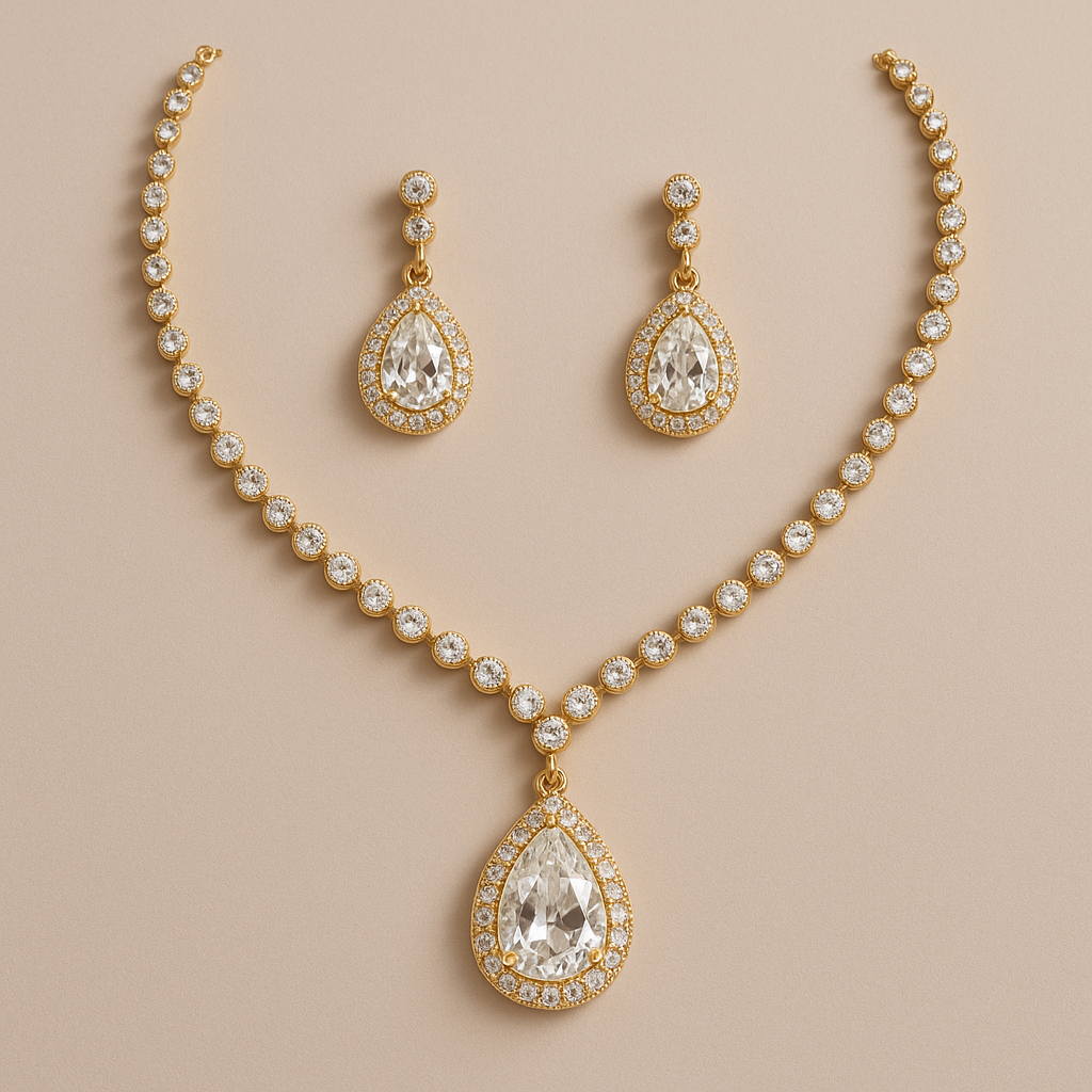 Regal Gold Plated Necklace Set