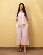 MJ-POPLIN PLEAT DETAIL TOP