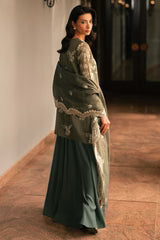 MC GREEN DOVE-4PC EMBROIDERED TISSUE SUIT