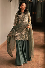 MC GREEN DOVE-4PC EMBROIDERED TISSUE SUIT